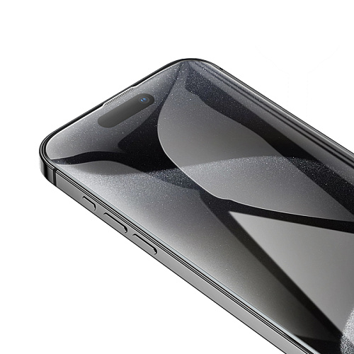 Защитное стекло для iPhone 16 Pro/17, A34, HOCO, 9D large arc dustproof glass, черное