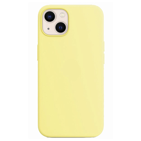 Чехол-накладка для iPhone 14, Silicon Case, без лого, молочный