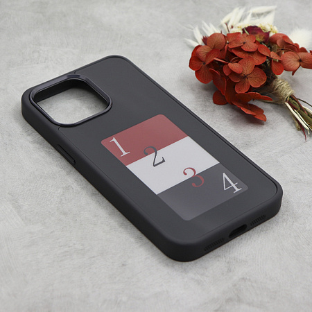 Чехол-накладка для iPhone 15 Pro, с экраном, без лого, X-CASE, черный