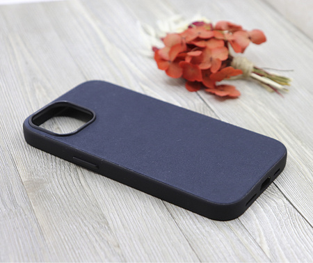 Чехол-накладка для iPhone 15, тканевый, магнитный (MagSafe), без лого, X-CASE, черный