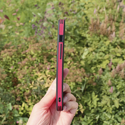 Чехол силиконовый для iPhone 14 (6.1), экокожа, DU DU, красный