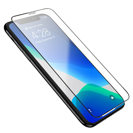 Защитное стекло на iPhone 12 (6.1)/12 Pro (6.1) G10, HOCO, Full screen HD anti-static tempered glass, черное