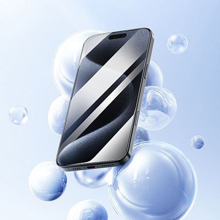 Защитное стекло для iPhone 16 Pro, G5, HOCO, Full screen silk screen HD tempered glass, черное