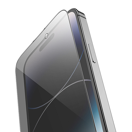 Защитное стекло для iPhone 15 Pro, G15, HOCO, Guardian shield series full-screen anti-spy tempered glass, черное