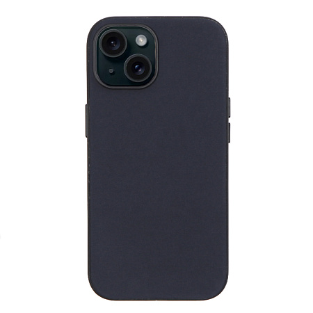 Чехол-накладка для iPhone 15, тканевый, магнитный (MagSafe), без лого, X-CASE, черный