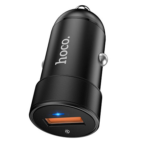 Автомобильное зарядное устройство, 1 USB 18W, QC3.0 (Z32A), HOCO, черный