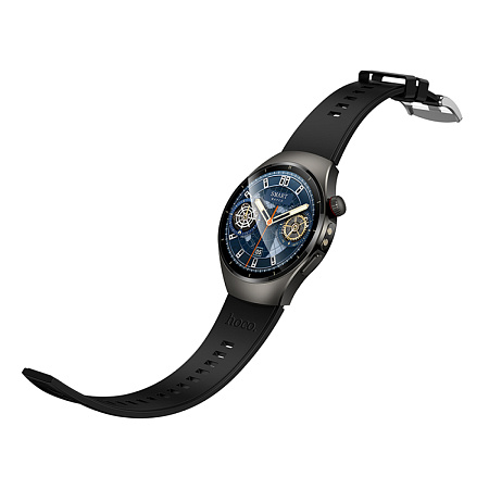 Умные часы Y40 Smart watch Hoco с поддержкой звонков, 2 ремешка в комплекте, черные