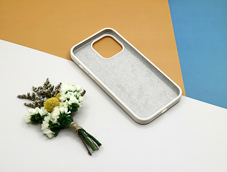 Чехол-накладка для iPhone 14 Pro Max, Silicon Case, без лого, слоновая кость