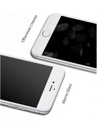Защитное стекло на iPhone 6 Plus/6S Plus, 3D матовый белый, X-CASE