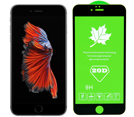 Защитное стекло на iPhone 7/8/SE (2020), 20D, черное, X-CASE