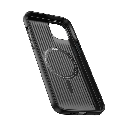 Чехол для iPhone 15, TPU+PU, Магнитный (MagSafe), AS8, HOCO, черный