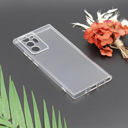 Чехол силиконовый для Samsung Galaxy Note 20 Ultra, с защитой камеры, X-CASE, прозрачный