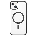 Чехол силиконовый для iPhone 15 (6.1), Магнитный (MagSafe), X-CASE, черный
