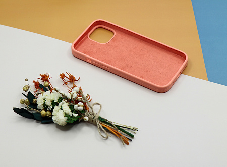 Чехол - накладка для iPhone 11, Silicon Case, без лого, лососевый