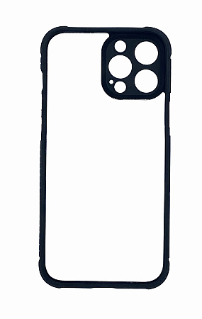 Чехол силиконовый для IPhone 12 Pro (6.1), Shining series, HOCO, прозрачный с черным