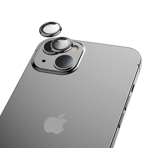 Защитное стекло на iPhone 14/14 Plus, V12 Plus, HOCO, стекло на заднюю камеру, черное