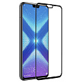 Защитное стекло на Honor 8X/Huawei Y9/Y9 Pro (2019), 9D, черный, X-CASE
