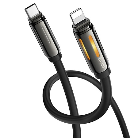 Кабель Lightning to Type-C (PD), HOCO, U136, 1.2м, цвет черный