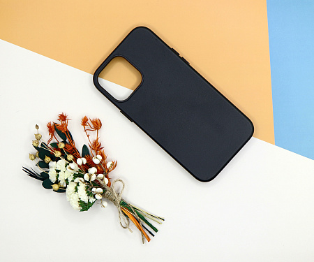 Чехол силиконовый для iPhone 14 Pro Max (6.7), Магнитный (MagSafe), экокожа, X-CASE, черный