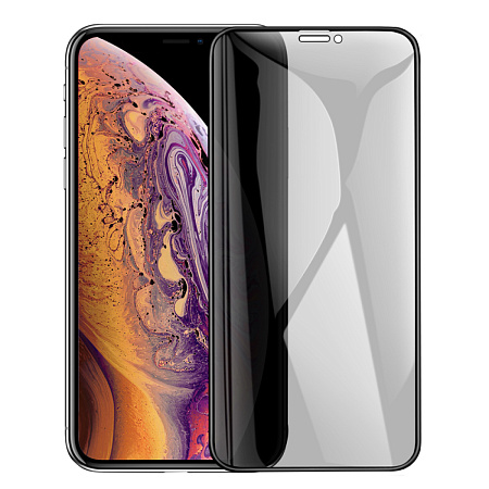 Защитное стекло на iPhone X/XS/11 Pro (A34 Plus), HOCO, Антишпионское стекло, черное