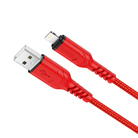 USB дата кабель Lightning, HOCO, X59, красный