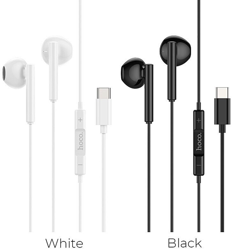 Проводные наушники M65, Type-C Special sound, HOCO, белые
