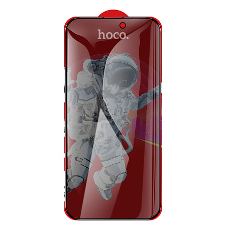 Защитное стекло для iPhone 16 Pro, G15, HOCO, Guardian shield series full-screen anti-spy tempered glass, черное