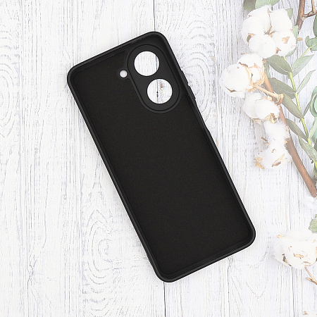Чехол силиконовый для Xiaomi Redmi A5 (4G), с микрофиброй внутри, с защитой камеры, X-CASE, черный