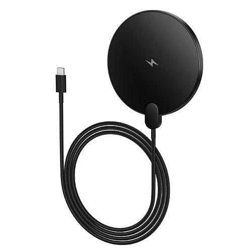 Беспроводное зарядное устройство, CW62, с дисплеем, Type-C, черный