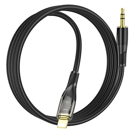 AUX Audio кабель 3,5 мм на Lightning, UPA25, HOCO, черный