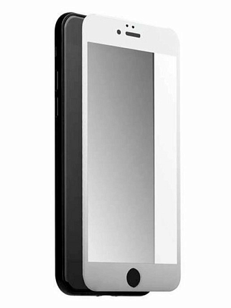 Защитное стекло на iPhone 6/6S, 3D матовый белый, тех.паке, X-CASE