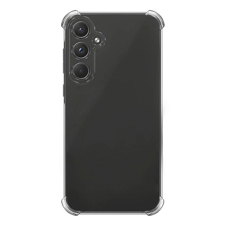 Чехол силиконовый для Samsung Galaxy S24, усиленные края, с защитой камеры, X-CASE, прозрачный