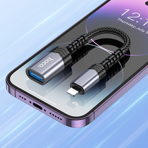 Переходник с Lightning (папа) на USB-A (мама), HOCO, UA24