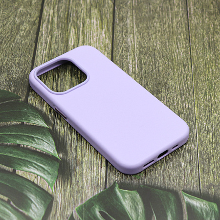 Чехол-накладка для iPhone 15 Pro, экокожа, магнитный (MagSafe), без лого, X-CASE, сиреневый