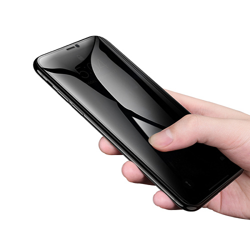 Защитное стекло на iPhone XR/11 (A777 Plus), HOCO, антишпионское, черное