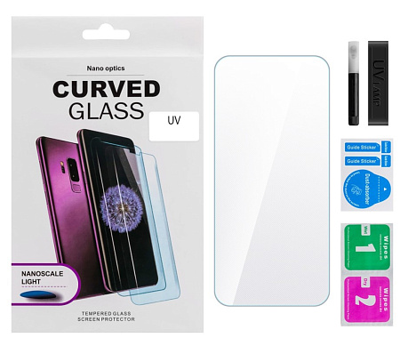 Защитное стекло на Samsung Galaxy S22 Plus/S23 Plus, UV ультрафиолет, прозрачное, X-CASE