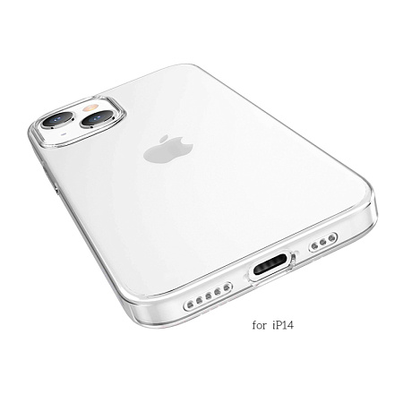 Чехол силиконовый для iPhone 14, Light series TPU, HOCO, прозрачный