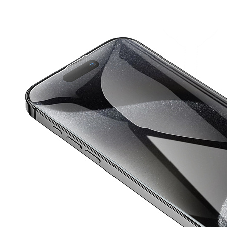 Защитное стекло для iPhone 16 Pro, A34, HOCO, 9D large arc dustproof glass, черное
