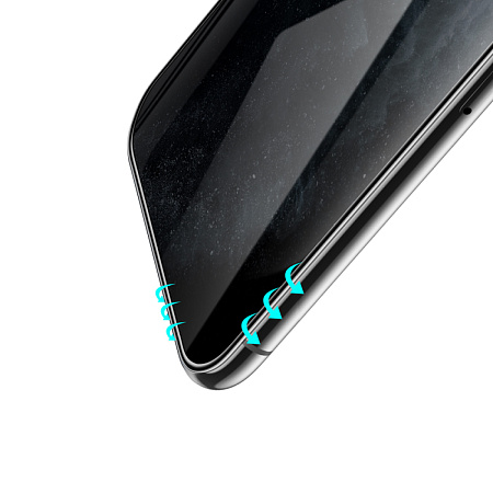 Защитное стекло на iPhone X/XS/11 Pro (A12 Pro), HOCO, Privacy Nano 3D full screen edges, черное