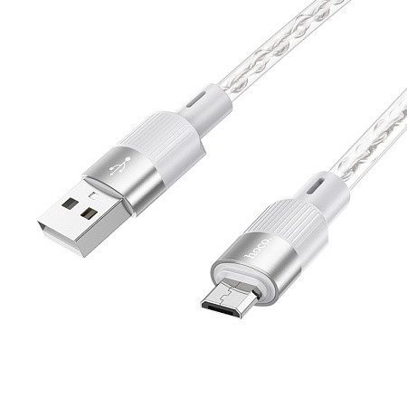 USB Кабель Micro, HOCO, X99, 1м, силиконовый, серый