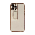 Чехол силиконовый для iPhone 13 Pro (6.1), глянцевый с подставкой, X-CASE, белый