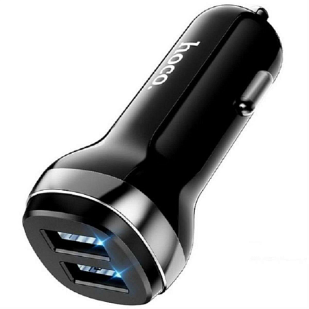 Автомобильное зарядное устройство, 2 USB 2.4A (Z40), HOCO, черный