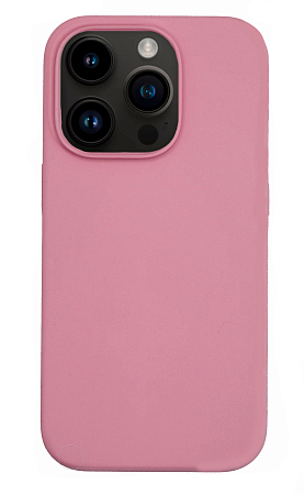 Чехол-накладка для iPhone 14 Pro, Silicon Case, без лого, бледно-розовый