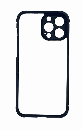 Чехол силиконовый для IPhone 12 Pro (6.1), Shining series, HOCO, прозрачный с черным