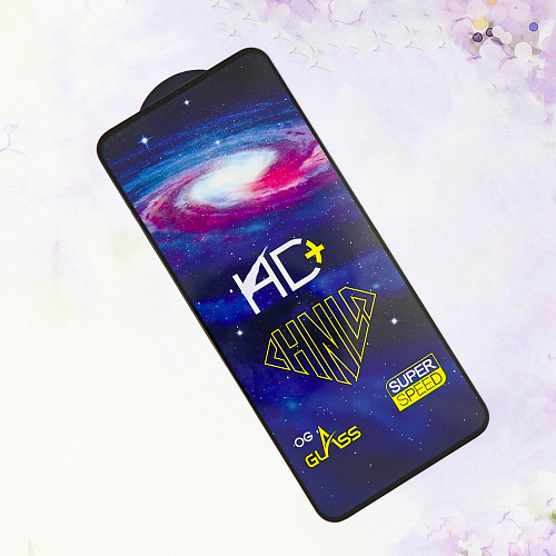 Защитное стекло на TECNO Pova 7 (5G)/Pova 7 Neo, HD+, прозрачное с черной рамкой, X-CASE