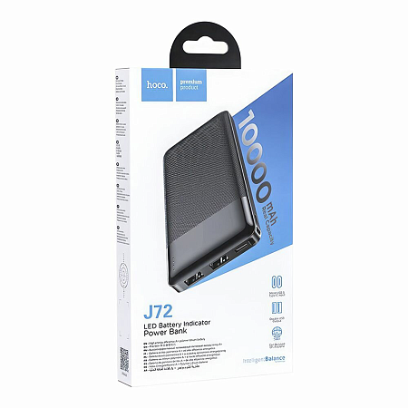  .  10000mAh, J72, HOCO, 2 USB (5V/2.0A), 