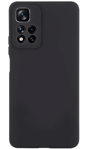 Чехол силиконовый для Xiaomi Redmi Note 11 Pro (5G) Global/Note 11 Pro Plus (5G)/X4 NFC, с защитой камеры, микс, черный