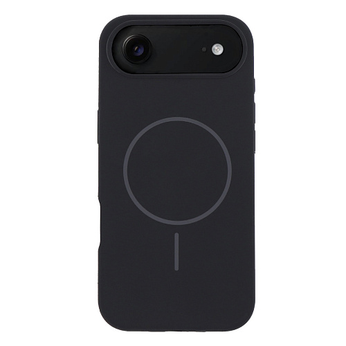 Чехол-накладка для iPhone 17 Air, Silicon Case, магнитный (MagSafe), без лого, X-CASE, черный