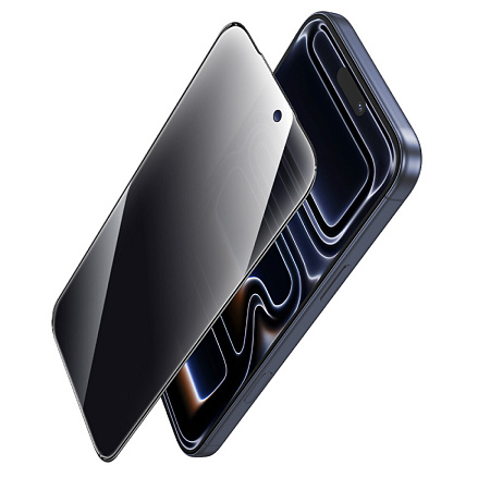 Защитное стекло для iPhone 17 Pro Max, A777 Plus, HOCO, антишпионское, черное