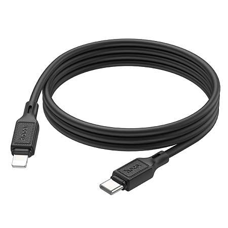 Кабель Lightning to Type-C (PD), HOCO, X90, 1м, силиконовый, черный